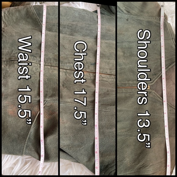 Antique Leather Jacket 1930s 40s Moto Biker Flapper Victorian Cossack XS Green - Picture 14 of 16